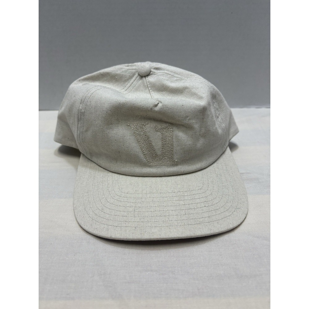 Vuori One Size V1 Embroidery Hat Natural Hemp Organic Cotton Snapback Cap Unisex